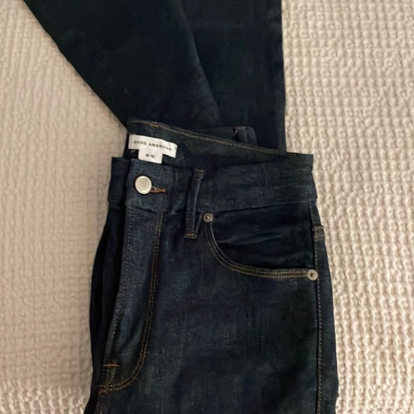 GOOD AMERICAN ALWAYS FITS DENIM SKINNY JEANS 6 8 10 Blue High Waisted Never Worn - Picture 4 of 12